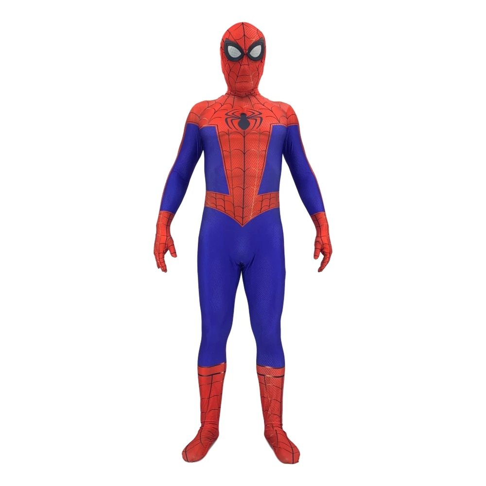 Костюм паука паук возвращение домой Майлз Моралес для косплея Железного человека дети взрослый супергерой Zentai боди Хэллоуин - Цвет: 02 Kids