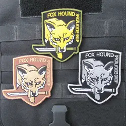 Металлический Редуктор твердый Foxhound вышивка эмблем Fox Hound форма патч значок Militaria Fox Hound группа специального назначения патчи