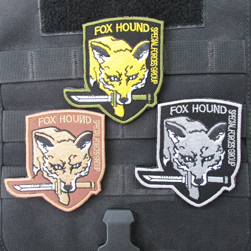 Металлическая Экипировка Foxhound цельная эмблема нашивка в виде лисы Hound Униформа