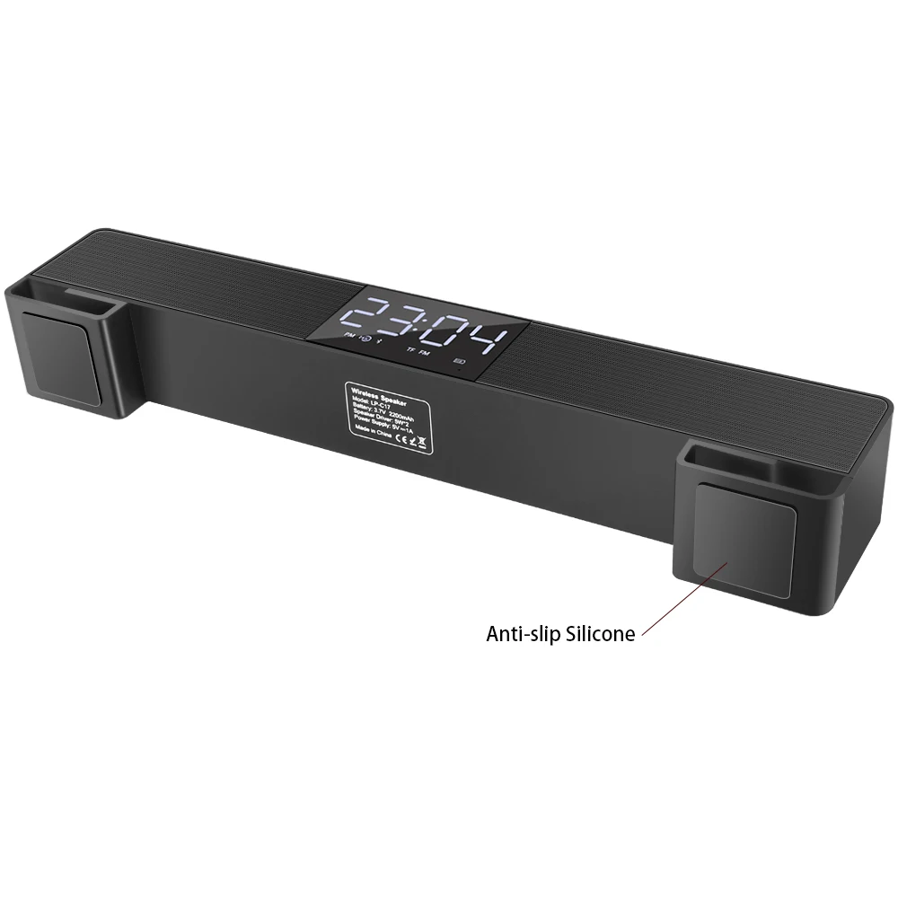 LED Despertador Temperature Humidity Electronic Desktop LED Alarm Clock Handsfree FM TF AUX USB Boombox Digital Table Clock