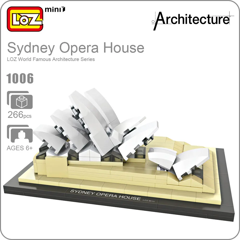

LOZ Architecture Famous Buildings City Building Blocks Sydney Opera House Model Mini Blocks Diy Building Toys Bricks Kids 1006