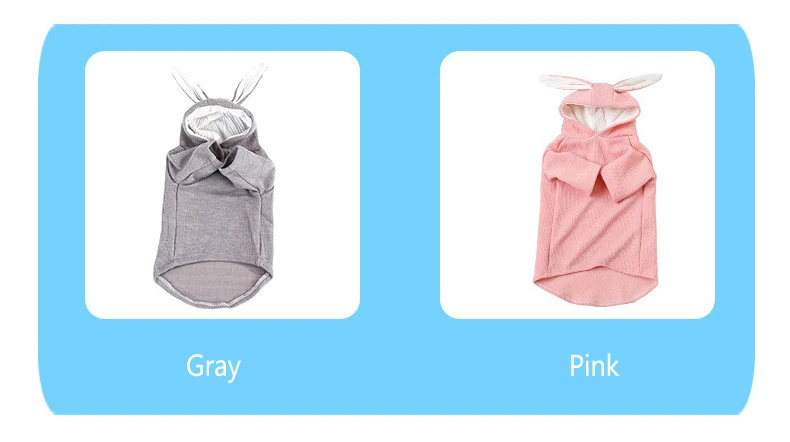 Rabbit Ear Pet Hoodies Spring Summer Funny Dog Cat Clothes Lovely Knitted Sweater For Small Dogs Cats Puppy Chihuahua Kitten (4)