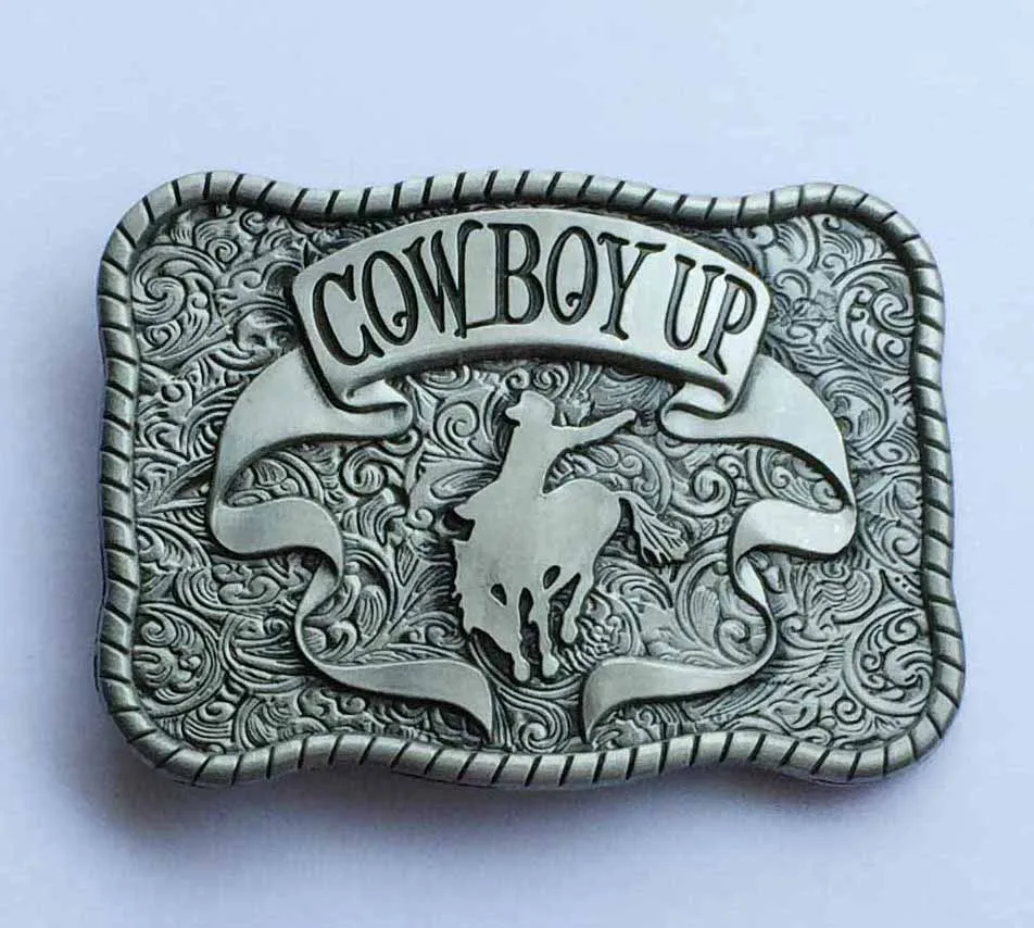 Western Cowboy Up Flower Vintage Belt Buckle SW BY625 suitable for 4cm