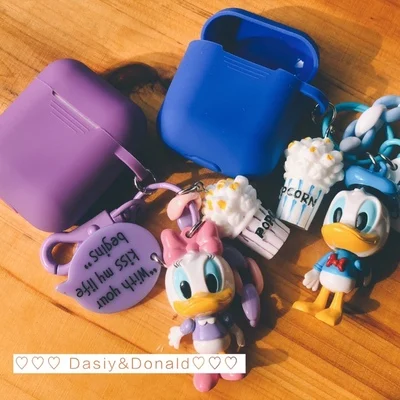 

Cute Daisy & Donald Silicone Case for Apple Airpods Bluetooth Earphone Air Pods Accessories Airpod Protective Cover