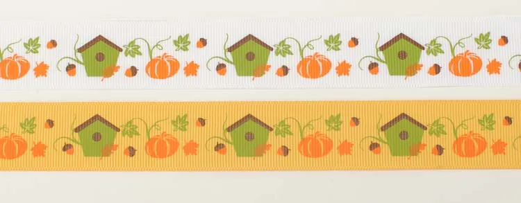 

NEW free shipping 100 yards 1 " 25mm Halloween simple Pumpkin pattern printed grosgrain tape ribbon DIY party gift handmade