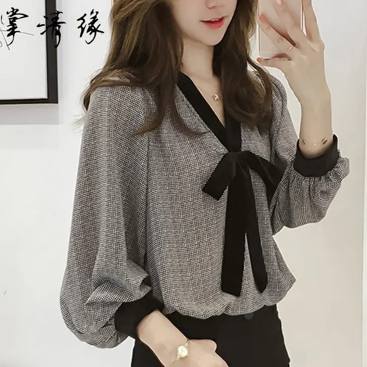 

Women 2019 Chiffon Blouse Spring Summer Ladies Tops