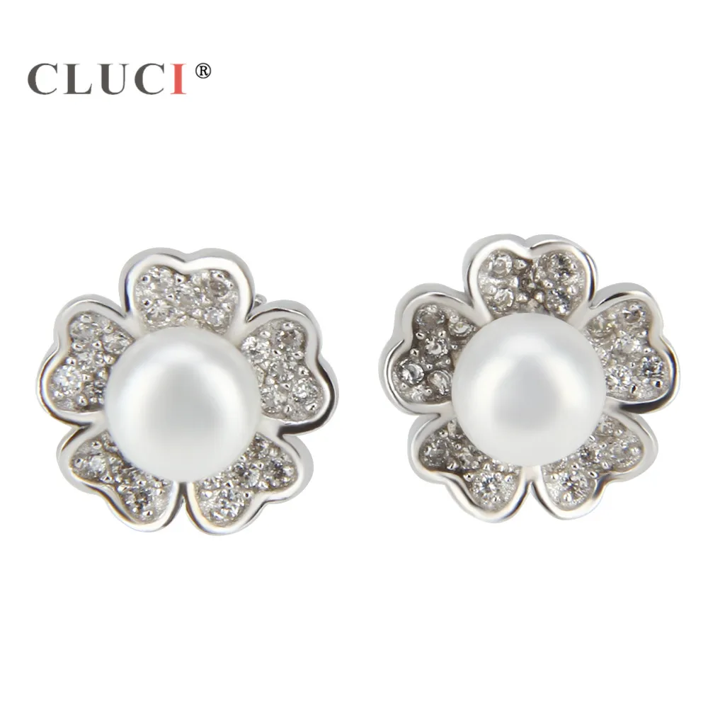 

CLUCI Wholesale Stud Earrings for Women Tiny Daisy Flowers Earring Sterling Silver Bijoux Jewelry Brincos Mujer Sweet love gift