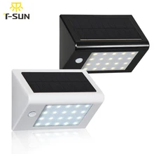 T-SUNRISE 20 светодиодный солнечное освещение для наружного использования лампа с питанием наружная настенная лампа водонепроницаемый Солнечный датчик движения садовый свет 350LM