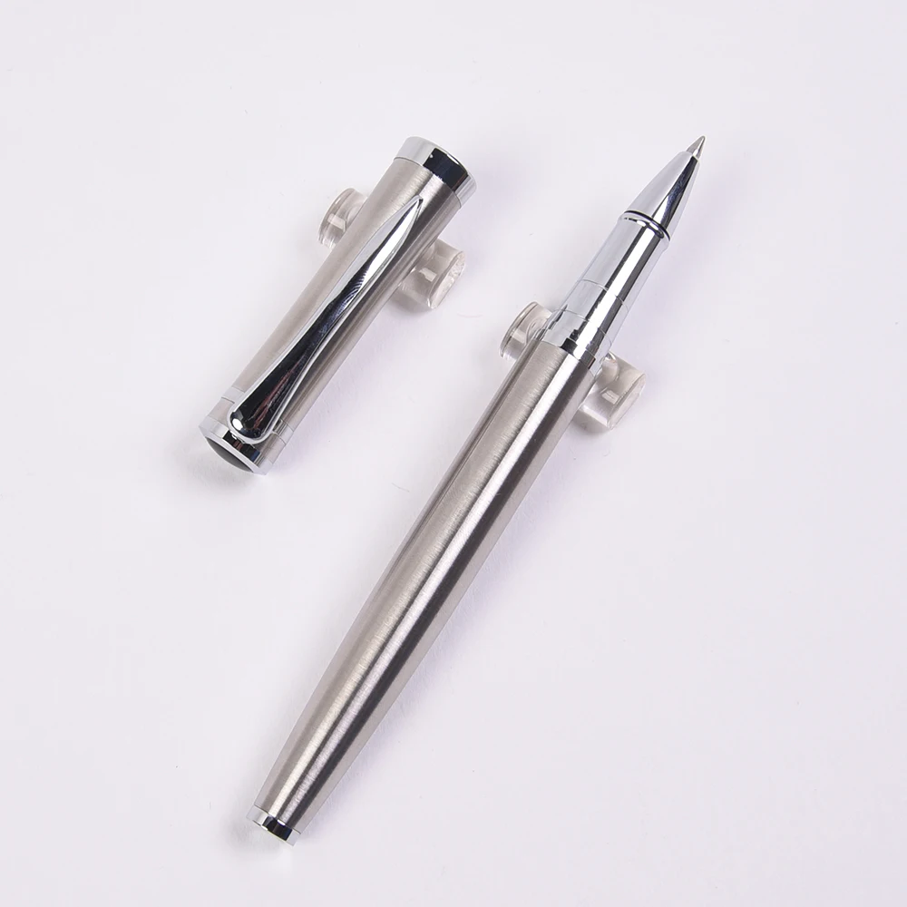 

1pc/lot Metal Rollerball Pens Silver Clip Black Ink Business Office Sign Pens Student Writing Stationery School Office Supplies