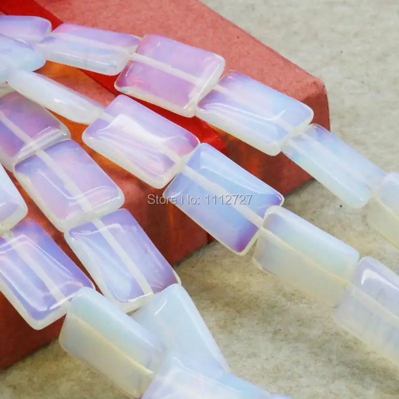 

Accessories Sri Lanka Moonstone Opal Rectangle DIY 13X18mm Loose Beads Selenite Semi Finished Stones Balls Jewelry Making 15inch