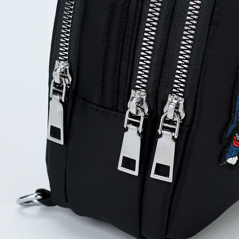 Модная дизайнерская женская сумка с вышивкой слона, Высококачественная нейлоновая маленькая сумка-мессенджер для девочек, милая мультяшная сумка на плечо