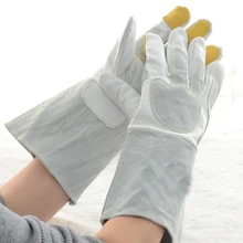 Новые 35 см длинные овчины лучшие продажи защитные перчатки TIG MIG сварочные перчатки спортивные перчатки высокого качества кожаные перчатки