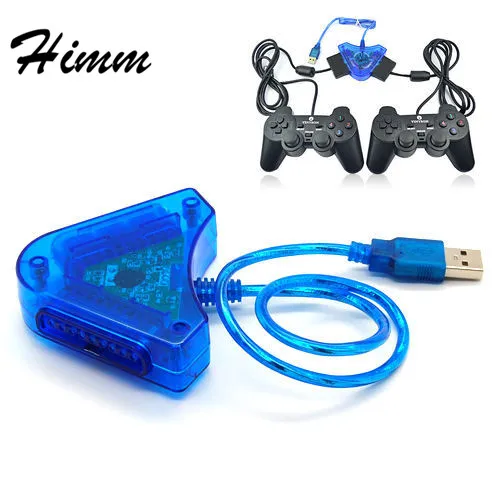 

For PS I II 1 2 PS1 PS2 PSX Playstation 2 Joypad Game Controller to PC USB Converter Adapter Blue Color