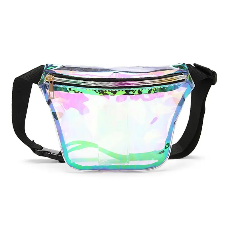 Прозрачный ПВХ голографическая поясная сумка для женщин Лазерная поясная сумка кошелек хип поясная сумка