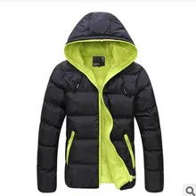 4XL Men Winter Casual New Hooded Thick Padded Jacket Zipper Slim Men And Women Coats Men Parka Outwear Warm