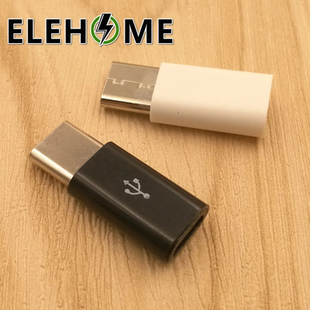 1 шт. USB Type C папа к Micro гнездовой адаптер Конвертер Разъем черный и белый