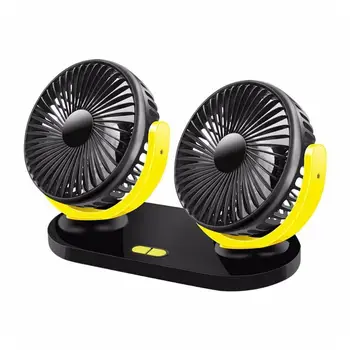 

360 Degree 5V Energy Saving Rotatable 3 Speeds Dual Head Electric Car Cooling Air Circulator Fan