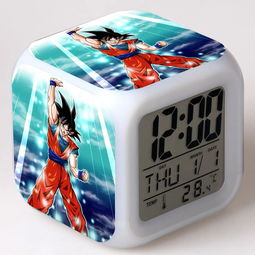 04 Мультфильм игрушки Dragon Ball детский будильник светодиодный Цвет изменение цифровые часы настольная лампа ночник Wake Up Light светящийся электронный Reveil - Цвет: 04