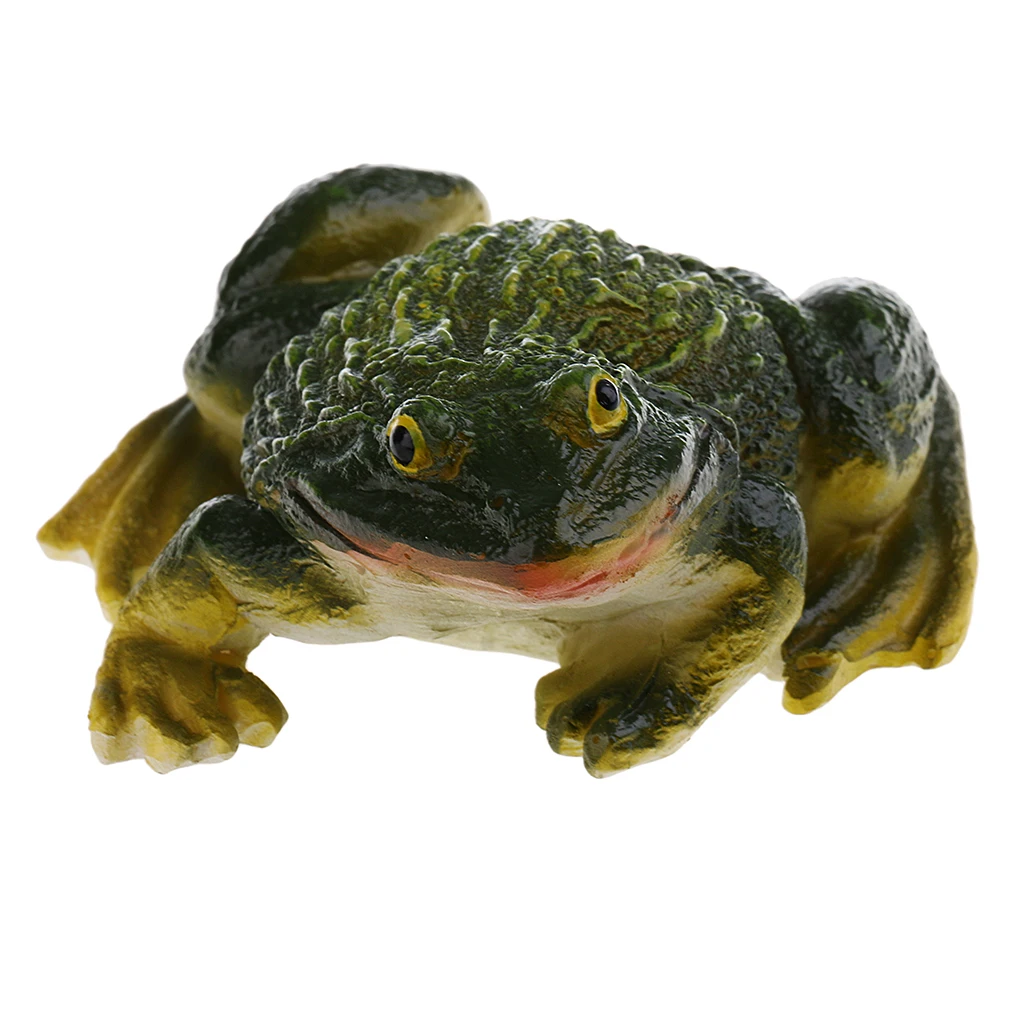 1x Green Frog Resin Ornament Craft for Home Garden Yard Scene DIY Accessory