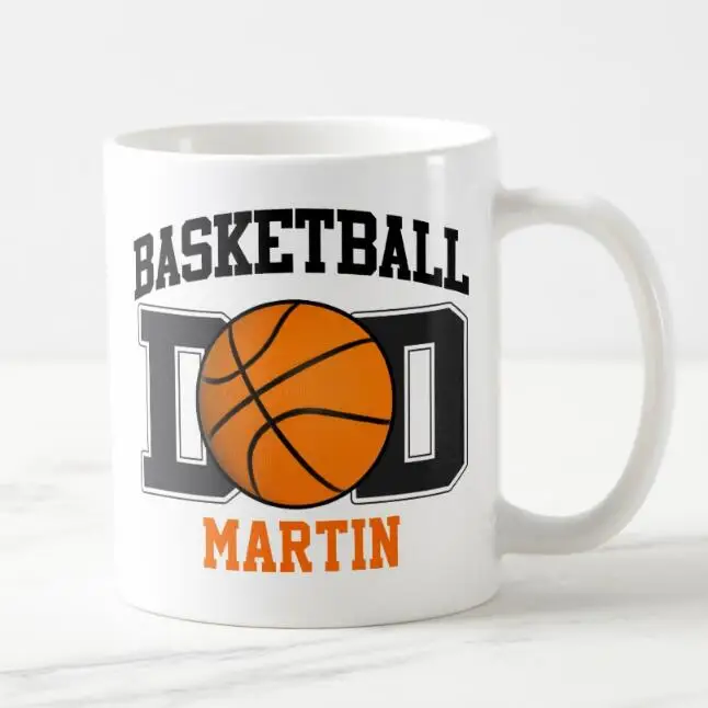 Cool Basketball Dad Coffee Mugs Ceramic Personalised Basketball Beer