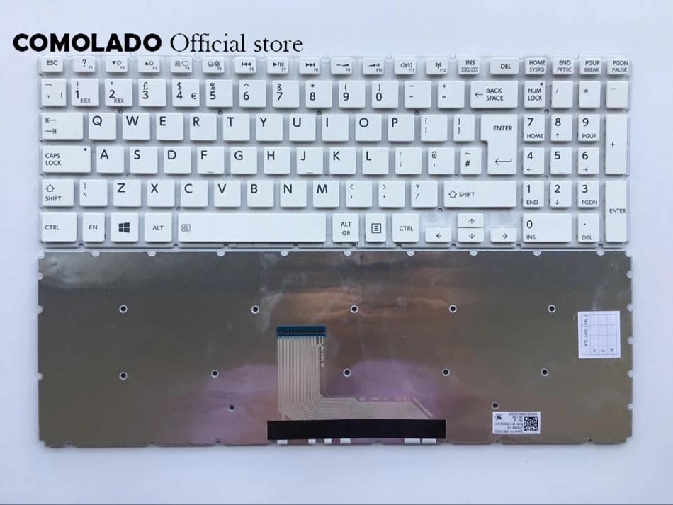 Британская клавиатура для TOSHIBA Satellite L50-B S50-B L50D-B L50T-B S55-B S55T-B белая и черная