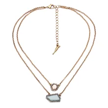 Многослойное Ожерелье Золотая Мода ассиметричные ожерелья и подвеска с черным коженным ремешком подарок Женская цепочка эффектное ожерелье