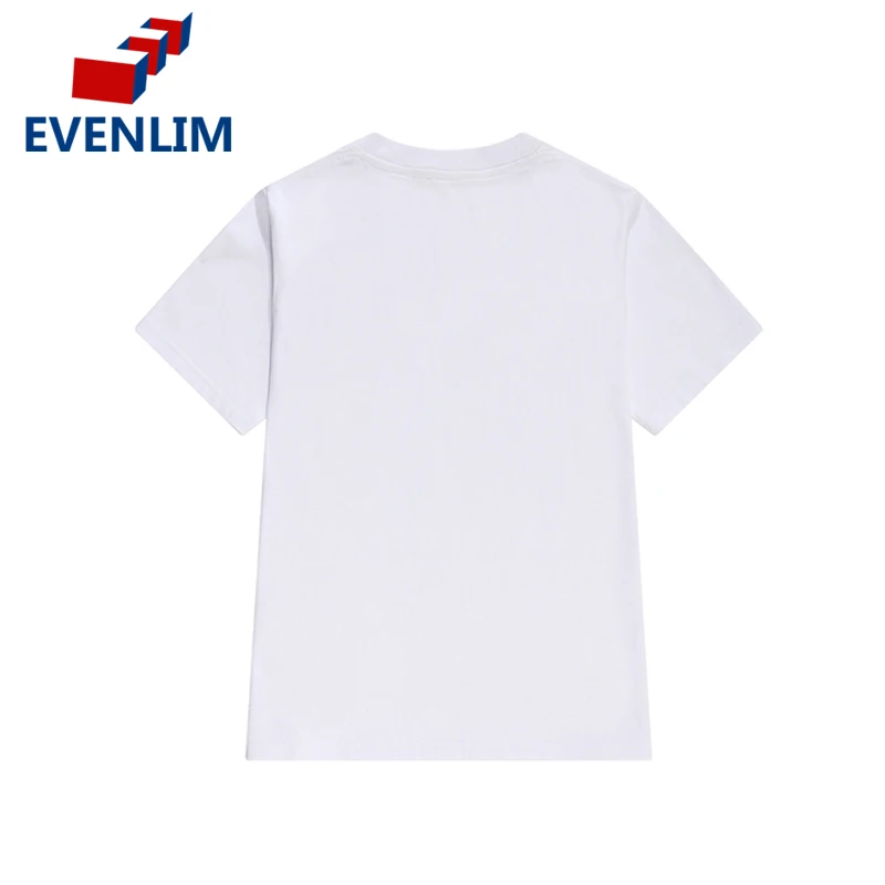 EVENLIM Новый 2018 белый 100% хлопковые футболки с короткими рукавами Для женщин летний