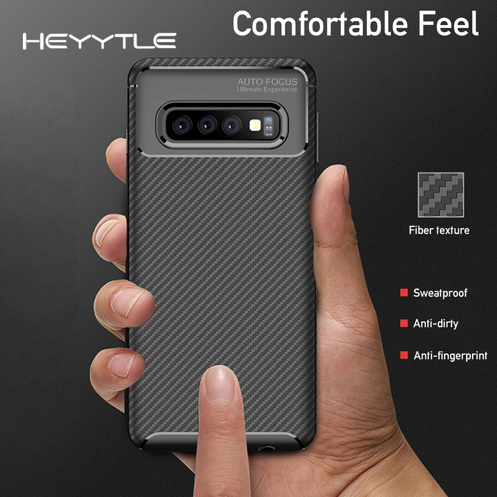 

Heyytle Ultra Thin Silicone Case For Samsung Galaxy S9 S10 Plus Note 9 A50 Full Cover For A7 A60 A70 A10 M20 Carbon Fiber Cases