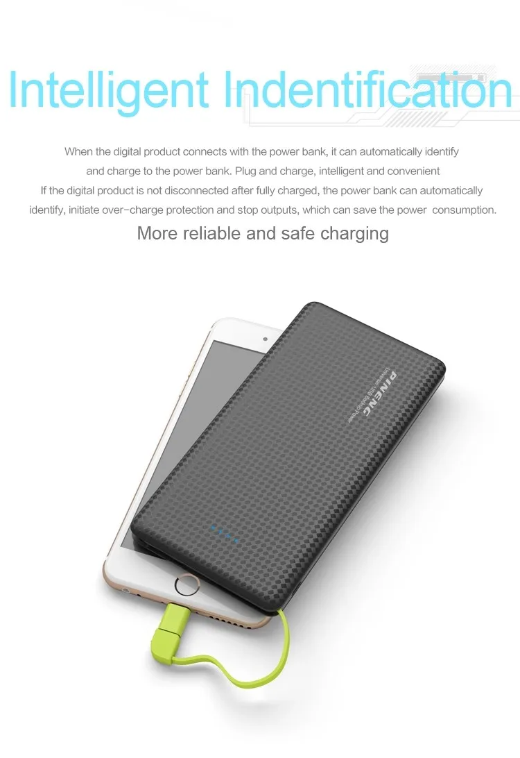 Портативное зарядное устройство 10000 mah power Bank для Xiaomi Mi 9 IPhone 2usb с высокой емкостью внешний высокомощный аккумулятор