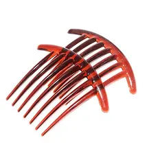 

Best Sale 2pcs Hair Comb Pin Accessories Plastic Women Lady Fashion Brown