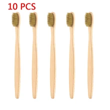 10/5 шт. горячий экологически чистый уход за полостью рта Мягкий Нейлоновый Ворс чистка зубов бамбуковая ручка природа взрослых для зубной щетки, семейный дорожная Щетка