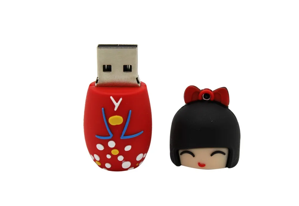 STmagic USB Flash Drive 64G накопитель 32G 16G Стиль японская кукла игрушка флешки