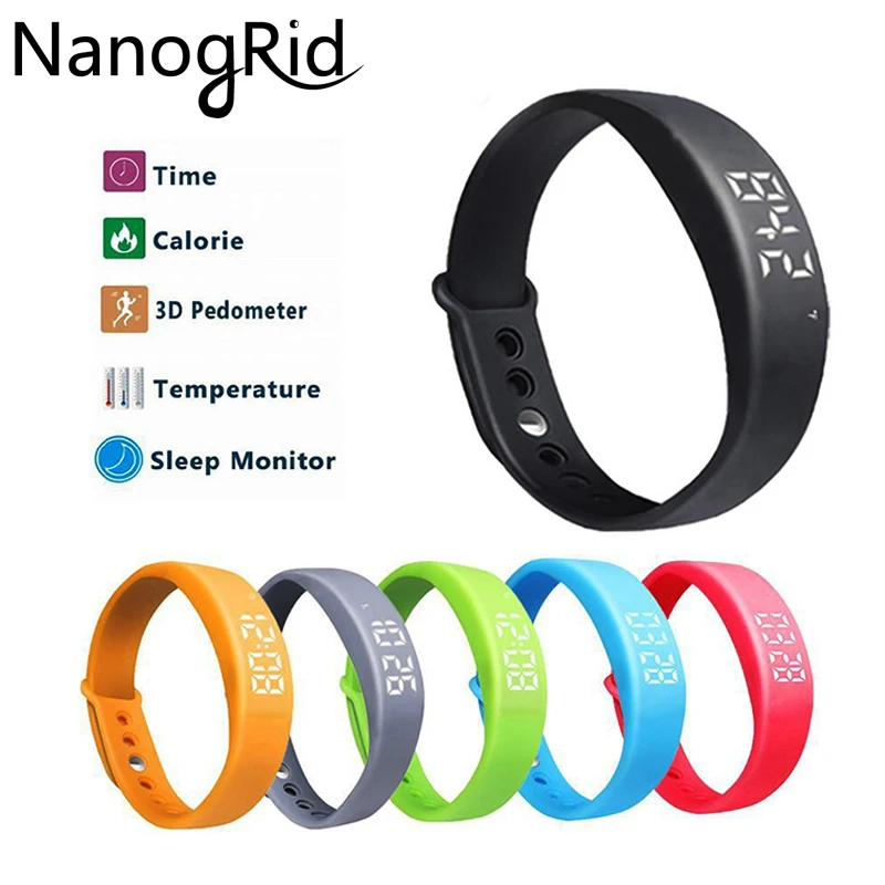 

Smart Band Pedometer Temperature Sleep Monitor Smart Fitness Bracelet Activity Tracker Smart Wristband Clock Men Women kid gift