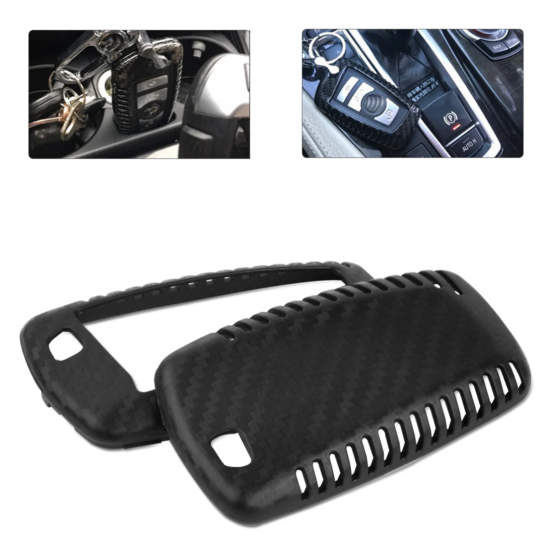 

CITALL Carbon Fiber Texture Plastic Remote Key Cover Fob Shell Case for BMW 1 3 5 7 Series X1 X3 X4 X5 X6 2011 - 2014 2015 2016