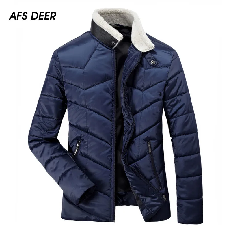2016 Promotion Real Fashion Zipper Wool Liner Stand Winter Jacket Men