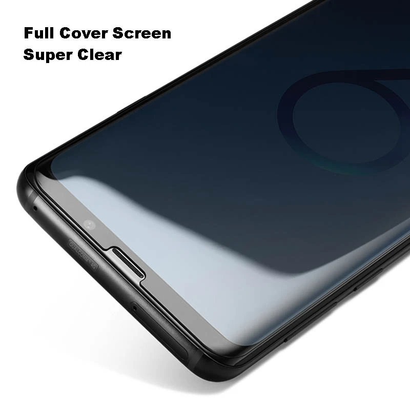 Закаленное стекло с УФ клеем для Samsung Galaxy S8 S9 S10 S11 Plus S7 Edge Note 8 9 2 шт./компл.|Защитные
