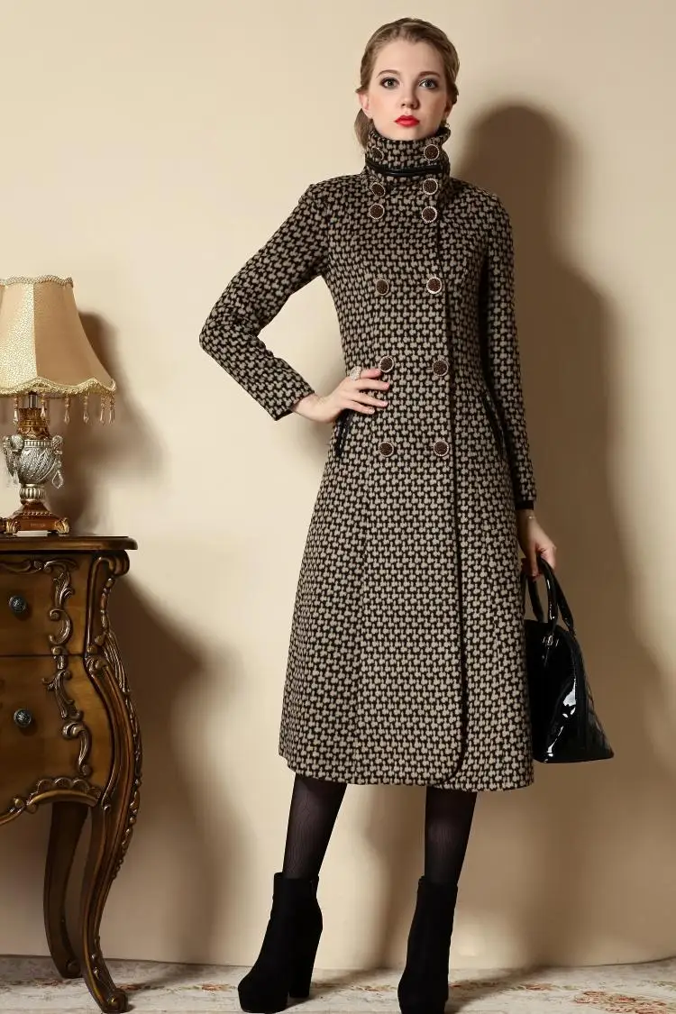 Высокое качество, шерстяное пальто, Женское зимнее пальто, большой размер, новая мода, сохраняющая тепло, женское длинное пальто, гарантия качества K2363
