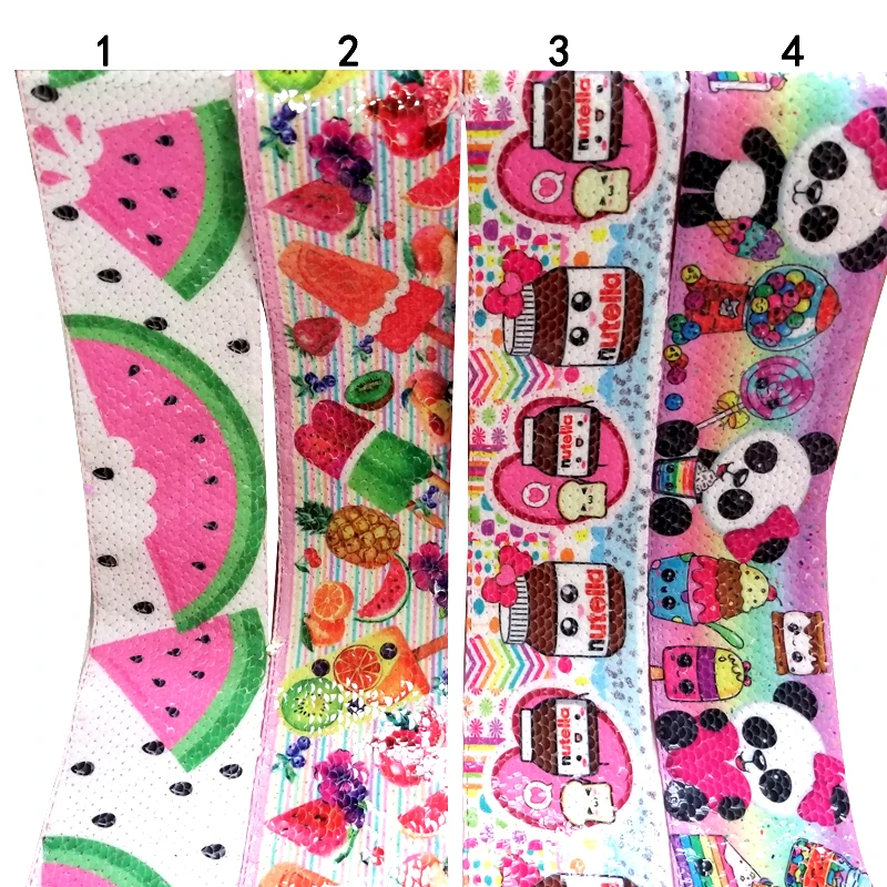 

Free shipping 5 yard custom ribbon cartoon printed sequin ribbon 28782