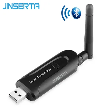 

JINSERTA Audio Double-decoding Transmitter Bluetooth 4.0 Adapter Bluetooth Transmitter Wireless Audio Transmitter for TV PC