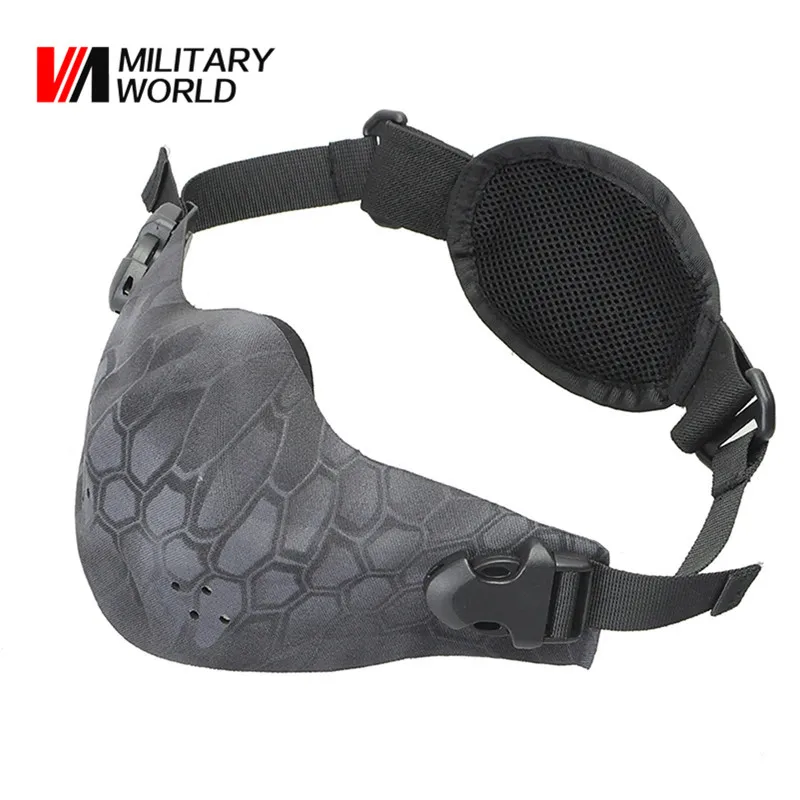 

Tactical Military Hunting Camo Masks Outdoor Motorcycle Cycling Half Face Protector Mouth Anti-dust Face Mask War Game Gear #