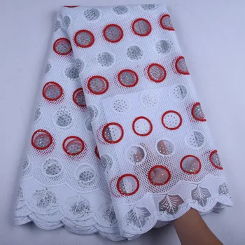 

Latest Milk Silk Nigerian Cotton Laces Fabric High Quality French Lace Embroidery Tulle Lace Fabric For Party Dress A1582