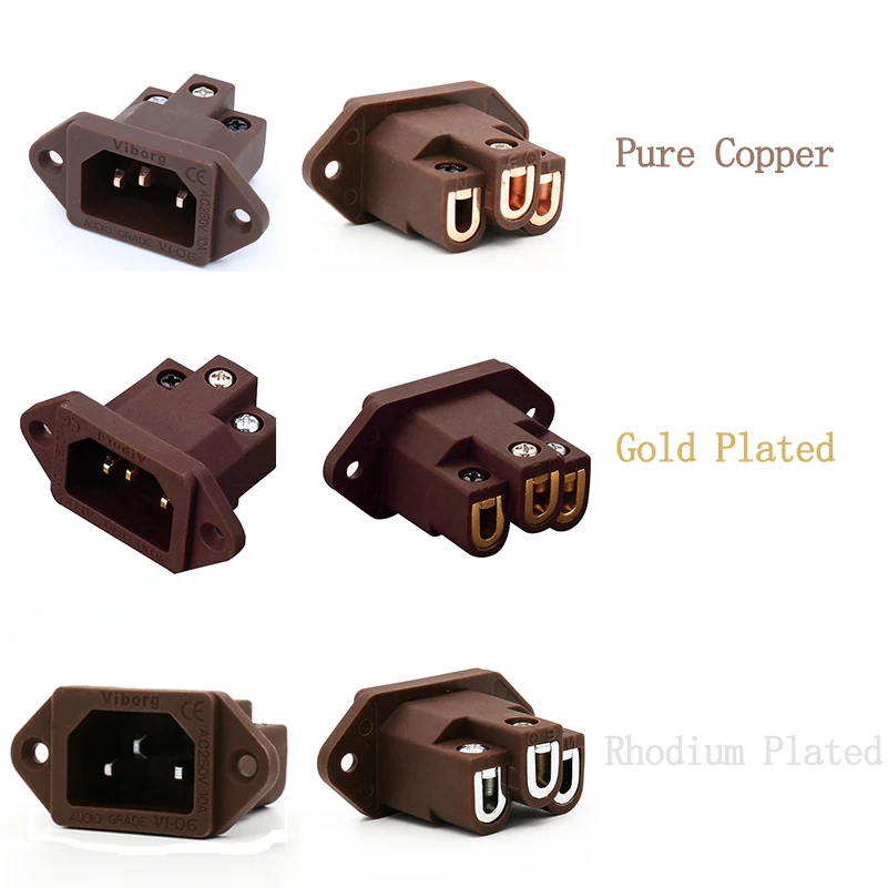 Выборг C19 разъем кабеля питания чистая медь серебро/золото/родий доступны VF520 Hifi Шнур адаптер