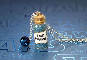 

12pcs/lot Star Wars Necklace May the FORCE Be With You, with a Jedi Training Ball Charm silver tone