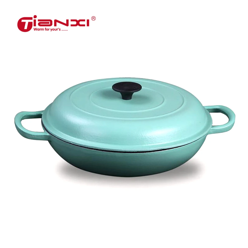 

30 CM Cast Iron Pots Round Cast Iron Stew Pot Multi-Function Pot Casserole Broth Noodles Seiko Qualit Soup Stock Pots Stew TG67