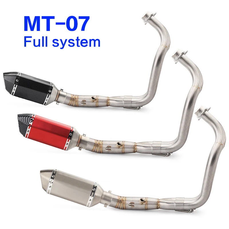 MT07 FZ07 выхлопная система мотоцикла для Yamaha MT-07 mt07 с akrapovic труба из нержавеющей