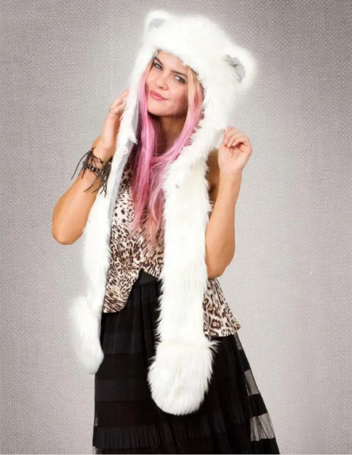 animal hat carton cut winter women cap 5