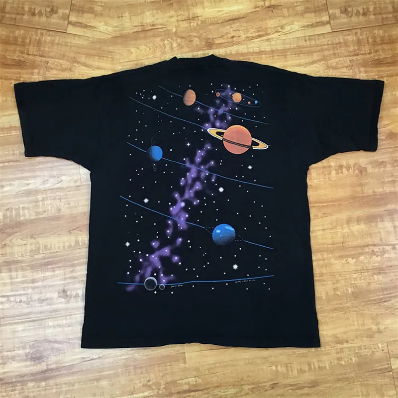 Kanye SPACE SYSTEM футболка астромир для мужчин и женщин 1:1 высокого качества Трэвиса