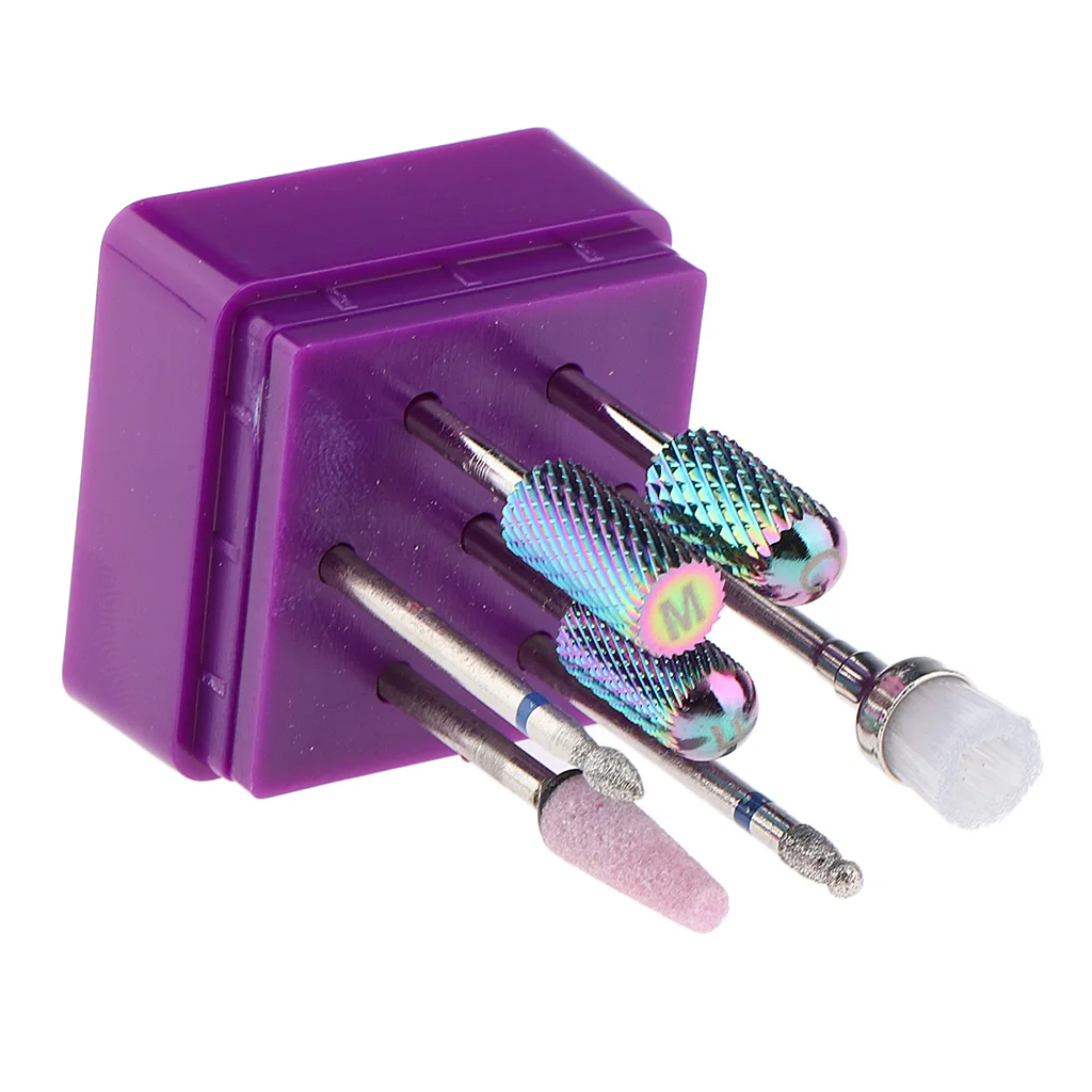 7pcs Tungsten Steel Nail Drill Bits Polishing Griding Head Electric Manicure