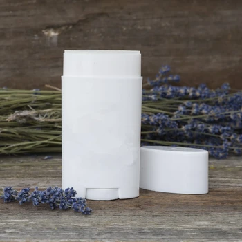

240pcs 2.5 Oz 75ml Deodorant Container Empty Plastic White Twist-Up Refillable Tubes for DIY Deodorant Stick Heel Balm Cosmetic