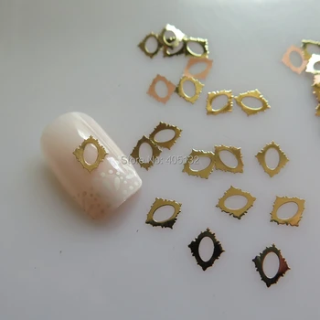 

Approx. 1000pcs/bag Metal Gold Rhombus Diamond Design Non-adhesive Metal Slices Nail Art Decoration MS-328-2